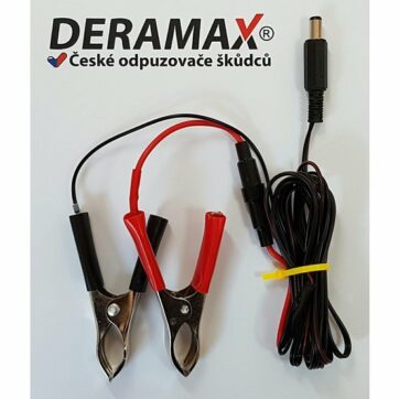 Káblik pre pripojenie zdrojových odpudzovačov Deramax® k 12V k akumulátoru