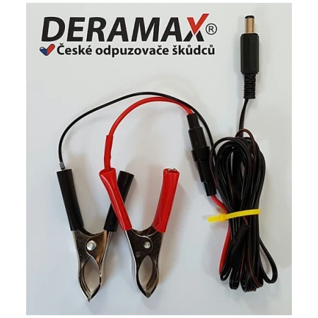 Káblik pre pripojenie zdrojových odpudzovačov Deramax® k 12V k akumulátoru