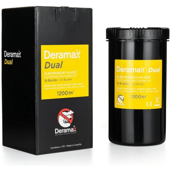 Deramax® Dual Elektronický plašič - odpudzovač krtkov a hlodavcov.