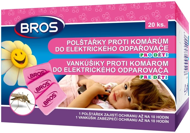 Bros Vankúšiky proti komárom do elektrického odparovača 20 ks, pre deti