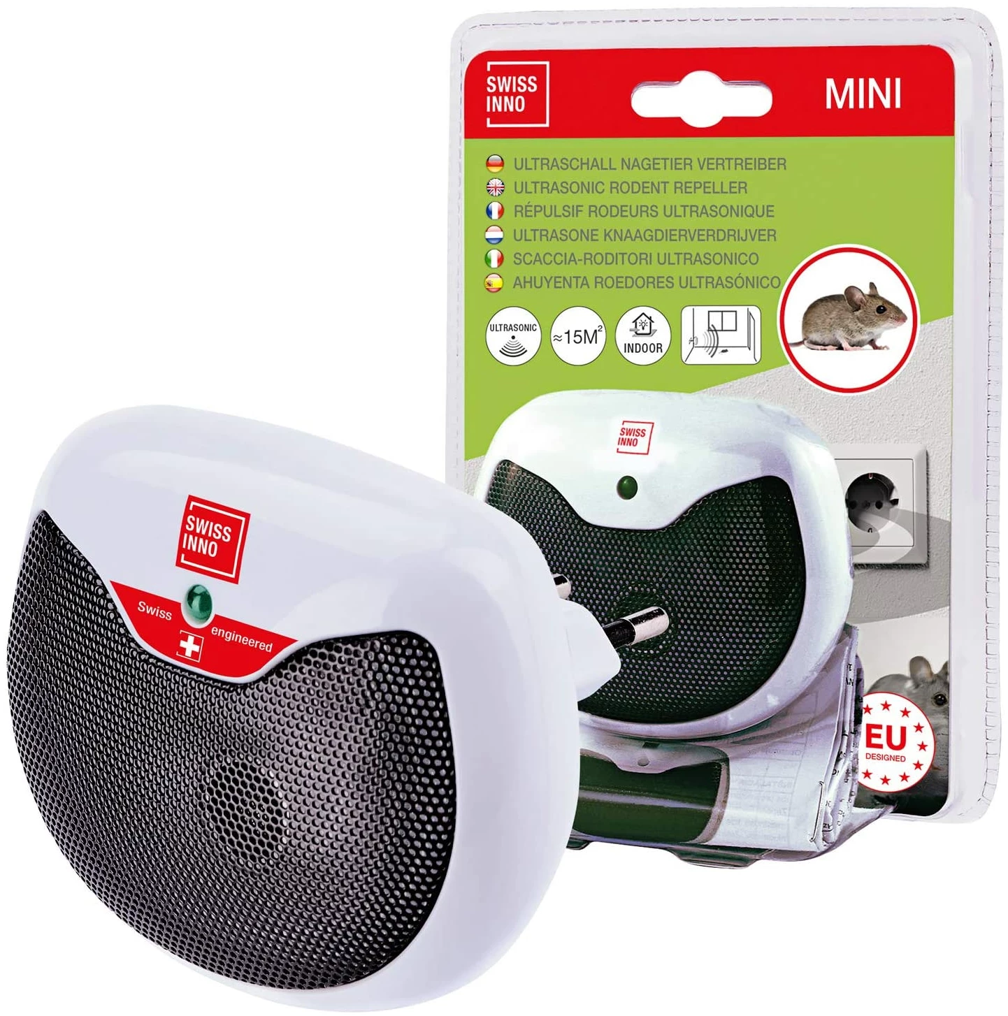 Mini ultrazvukový odpudzovač hlodavcov SWISSINNO 15m2