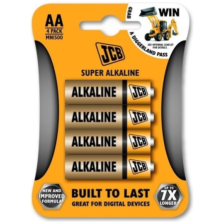 JCB SUPER alkalická batéria AA, LR06, blister 4 ks