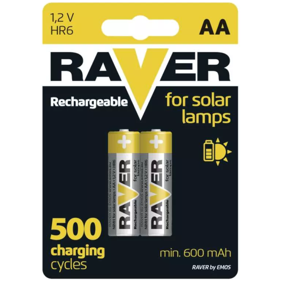 Nabíjacia batéria RAVER 600 mAh HR6 (AA) Nabíjacia batéria RAVER 600 mAh HR6 (AA) 2 ks