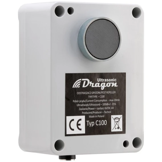 Vodotesný ultrazvukový plašič na kuny, myši a potkany DRAGON ULTRASONIC C100