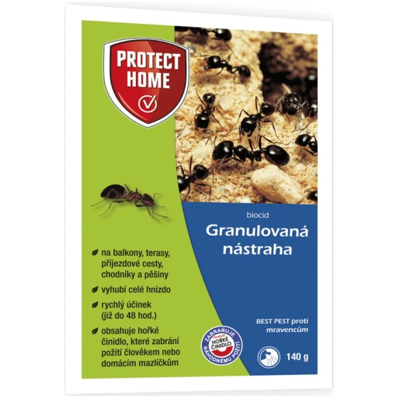Granulovaná nástraha na mravce Protect home 140 g