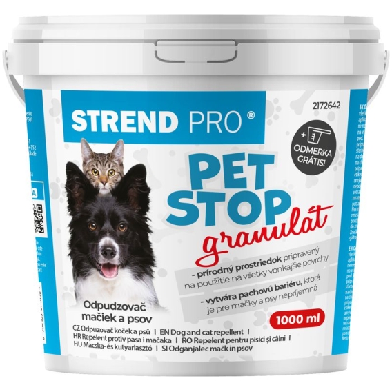 Odpudzovač Strend Pro PET STOP, granulát, 1000 ml