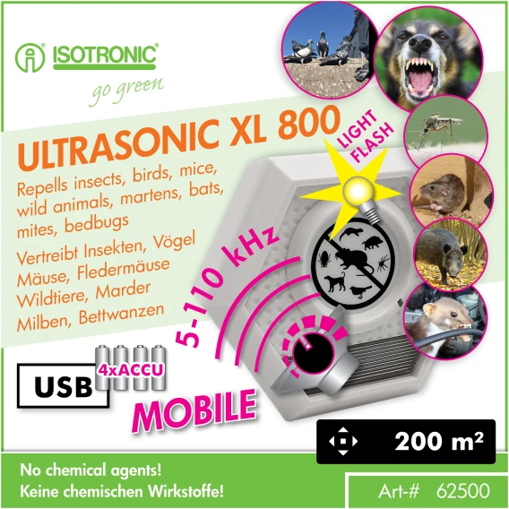 ULTRASONIC XL 800 Univerzálny plašič  ISOTRONIC 62500
