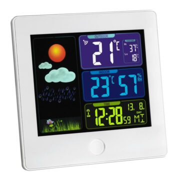 Meteostanica s farebným displejom SUN - biela