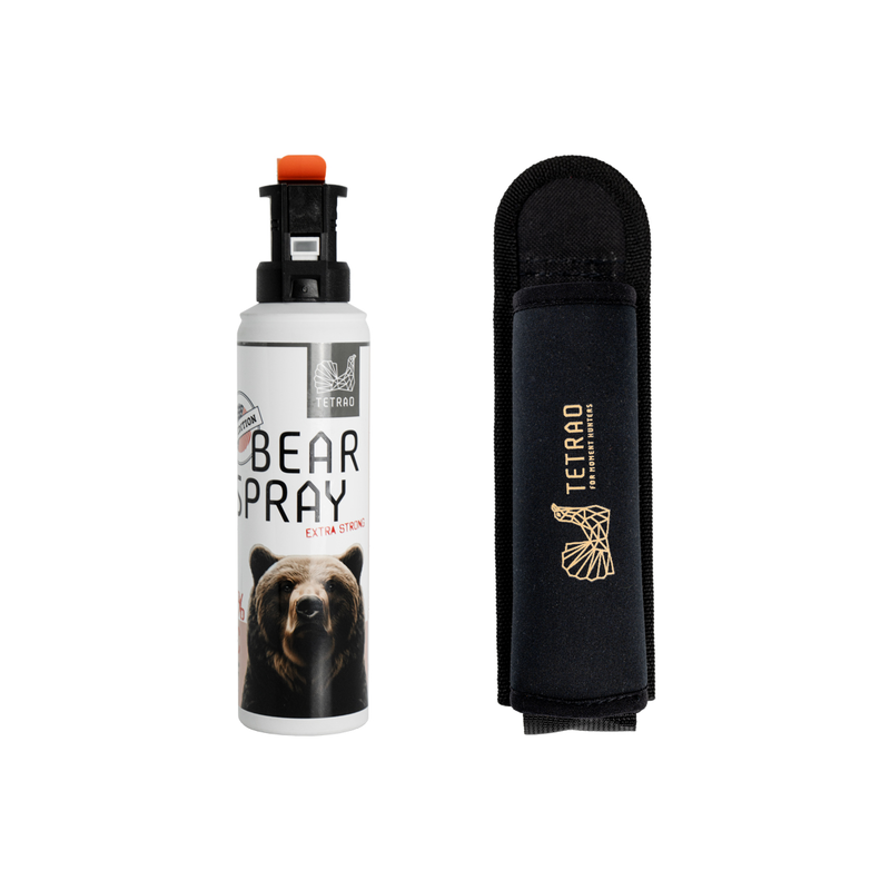 Balíček TETRAO DUO obranný sprej na medvede Bear spray + puzdro - 200 ml