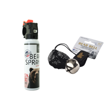 Hubársky balíček na medvede TETRAO - Bear spray 150 ml USA edition + rolnička