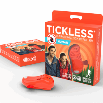 TICKLESS HUMAN - Ultrazvukový odpudzovač kliešťov a bĺch pre ľudí-orange