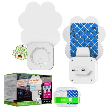 Lapač hmyzu ISOTRONIC 60306 s dvojfarebným LED svetlom a lepiacou fóliou, USB nabíjanie