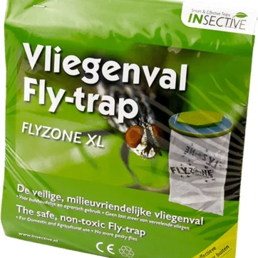 Flyzone XL pasca na muchy s atraktantom – vonkajšia ekologická návnadová pasca pre farmy a záhrady