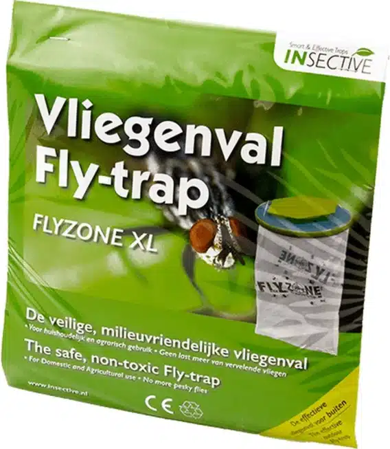 Flyzone XL pasca na muchy s atraktantom – vonkajšia ekologická návnadová pasca pre farmy a záhrady