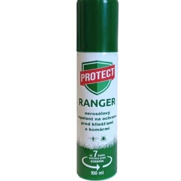 Aerosolový repelent proti komárom a kliešťom PROTECT RANGER 100 ml – s citrónovou vôňou a vysokou účinnosťou