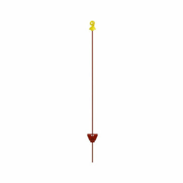 Kovový stĺpik s kruhovým izolátorom pre elektrický ohradník - 105 cm
