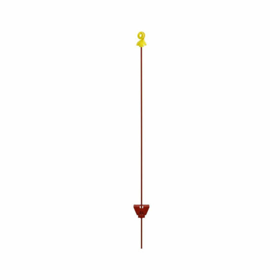 Kovový stĺpik s kruhovým izolátorom pre elektrický ohradník - 105 cm