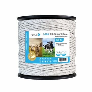 Lano pre elektrické ohradníky s opletom