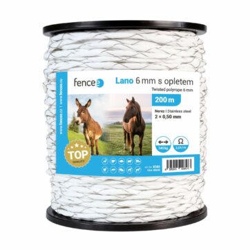 Lano pre elektrické ohradníky s opletom