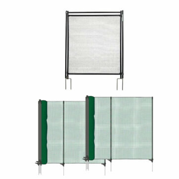 Sada dvoch nevodivých ohradníkových sietí 90 cm s bránou pre psy