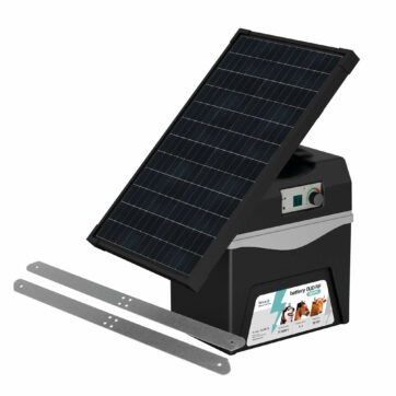 Bateriový RF zdroj fencee battery DUO RF BDX10 + solárny panel 30 W + držiak