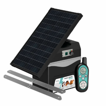 Bateriový RF zdroj fencee battery DUO RF BDX10 s ovladačom + solární panel 30 W + držiak