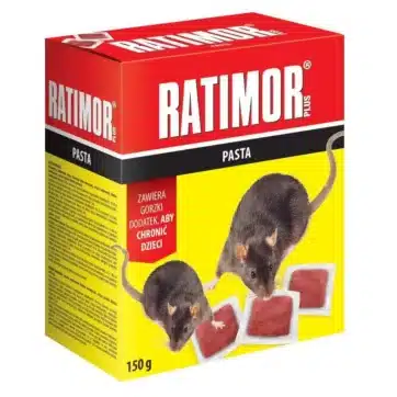 RATIMOR Bromadiolon – mäkká návnada 150 g, vankúšiky