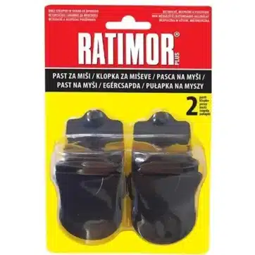 RATIMOR Plastová pasca na myši – 2 ks, zásobník na návnadu