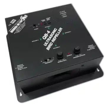 Bird-X QUADBLASTER QB-4 – ultrazvukový odpudzovač vtákov do interiéru