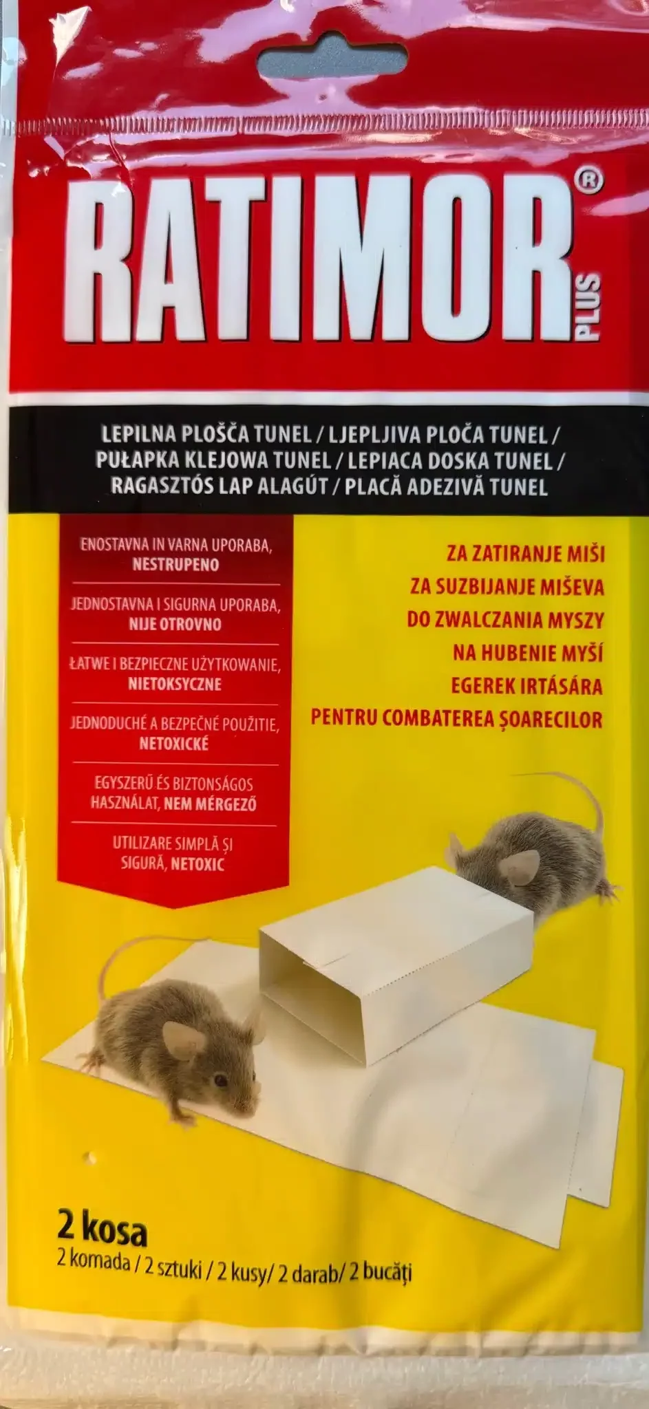 RATIMOR Plus lepová doska tunel – pasca na myši 2 ks