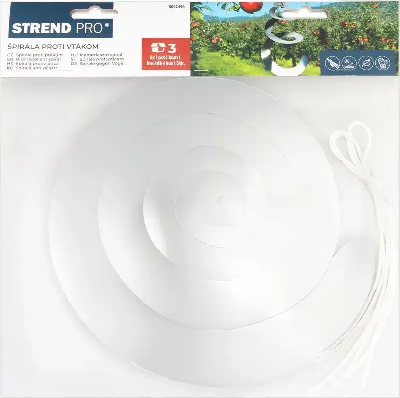 Reflexná špirála na plašenie vtákov balenie 3ks