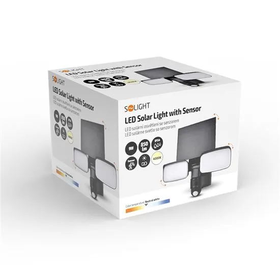 Kompletný obsah balenia Solight LED solárneho svetla vrátane spojovacieho materiálu