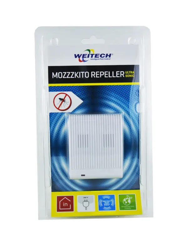 Ekologický interiérový Weitech ultrazvukový odpudzovač komárov WK0028 do zásuvky