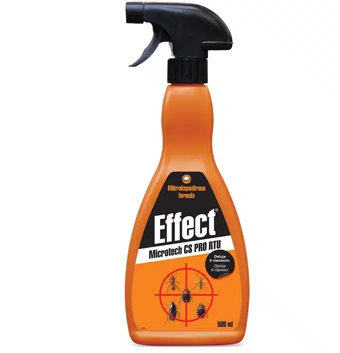 Insekticídny postrek Effect Microtech CS PRO RTU 500ml v balení s mechanickým rozprašovačom