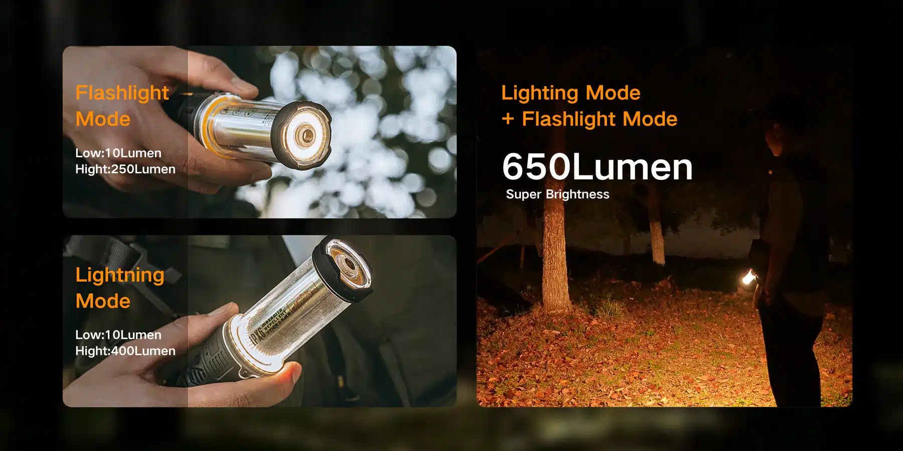 RoosRepelt Multifunkčný odpudzovač komárov a LED lampáš 3v1 (650 lm, 5000 mAh) – Obrázok 9