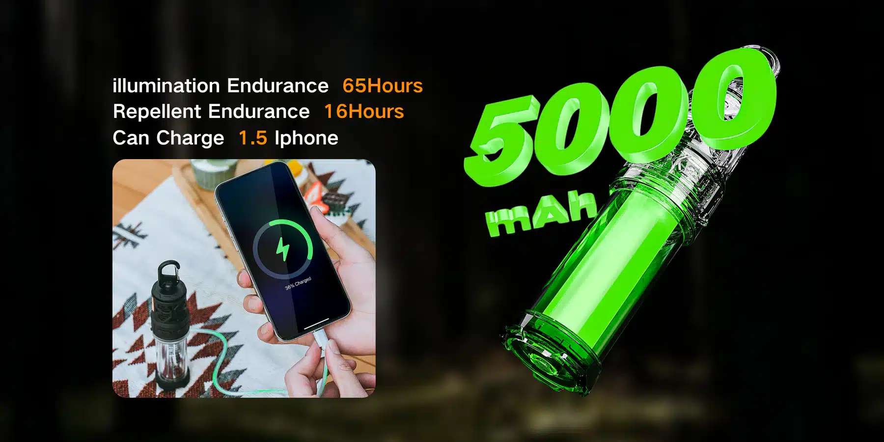 RoosRepelt Multifunkčný odpudzovač komárov a LED lampáš 3v1 (650 lm, 5000 mAh) – Obrázok 10