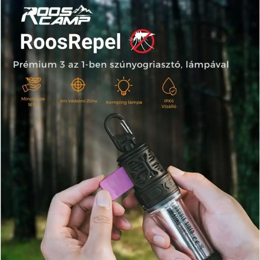 RoosRepelt Multifunkčný odpudzovač komárov a LED lampáš 3v1 (650 lm, 5000 mAh) – Obrázok 6
