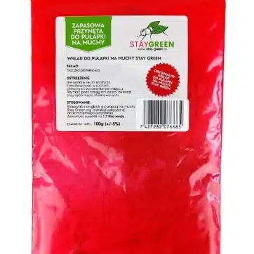 Papierové vrecko s prírodnou proteínovou návnadou STAY GREEN s hmotnosťou 100 gramov.