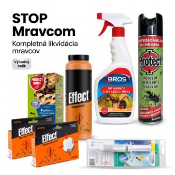 STOP Mravcom – kompletný balík prípravkov na likvidáciu mravcov so sprejom, gélmi, granulami a práškom