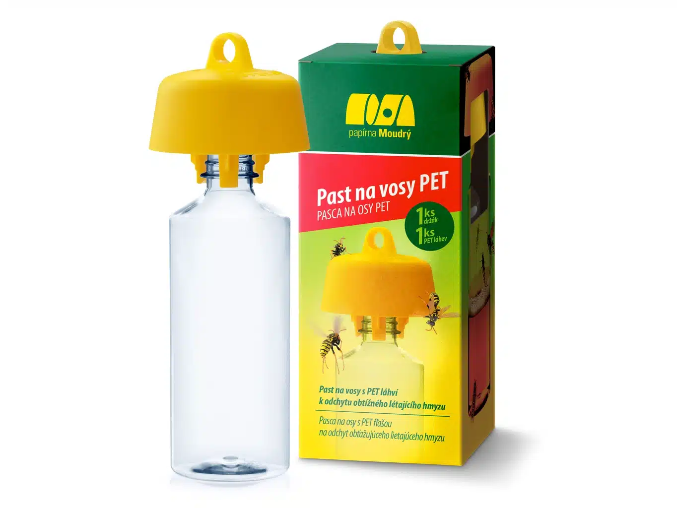 Pasca na osy s PET fľašou v balení