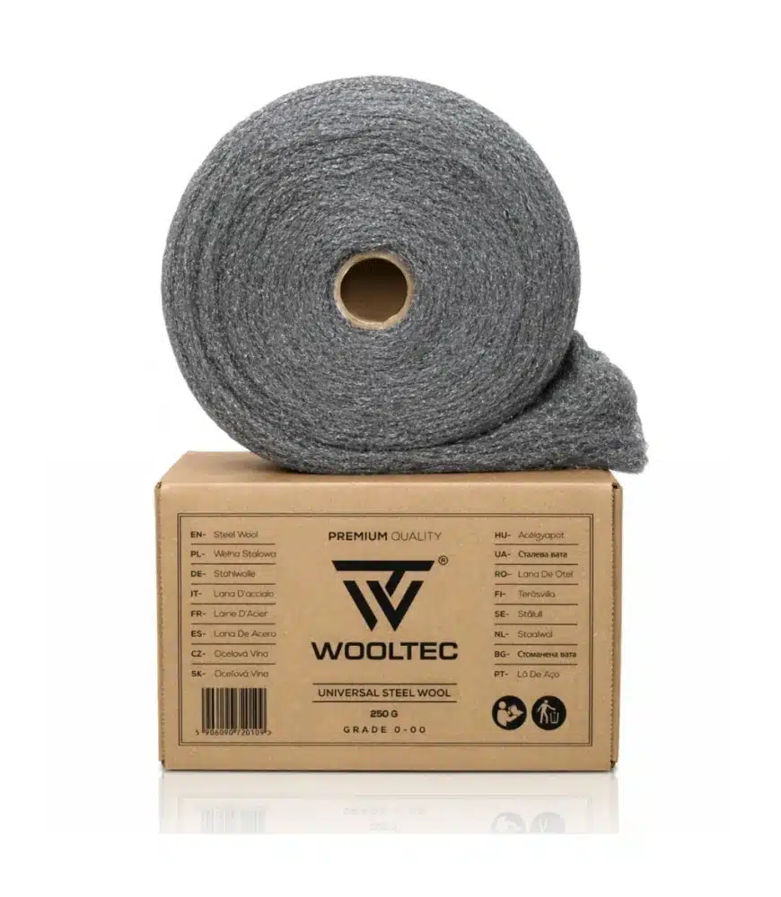 Oceľová vlna Wooltec 250 g; Oceľová vlna proti škodcom; Oceľová vlna na utesnenie otvorov.