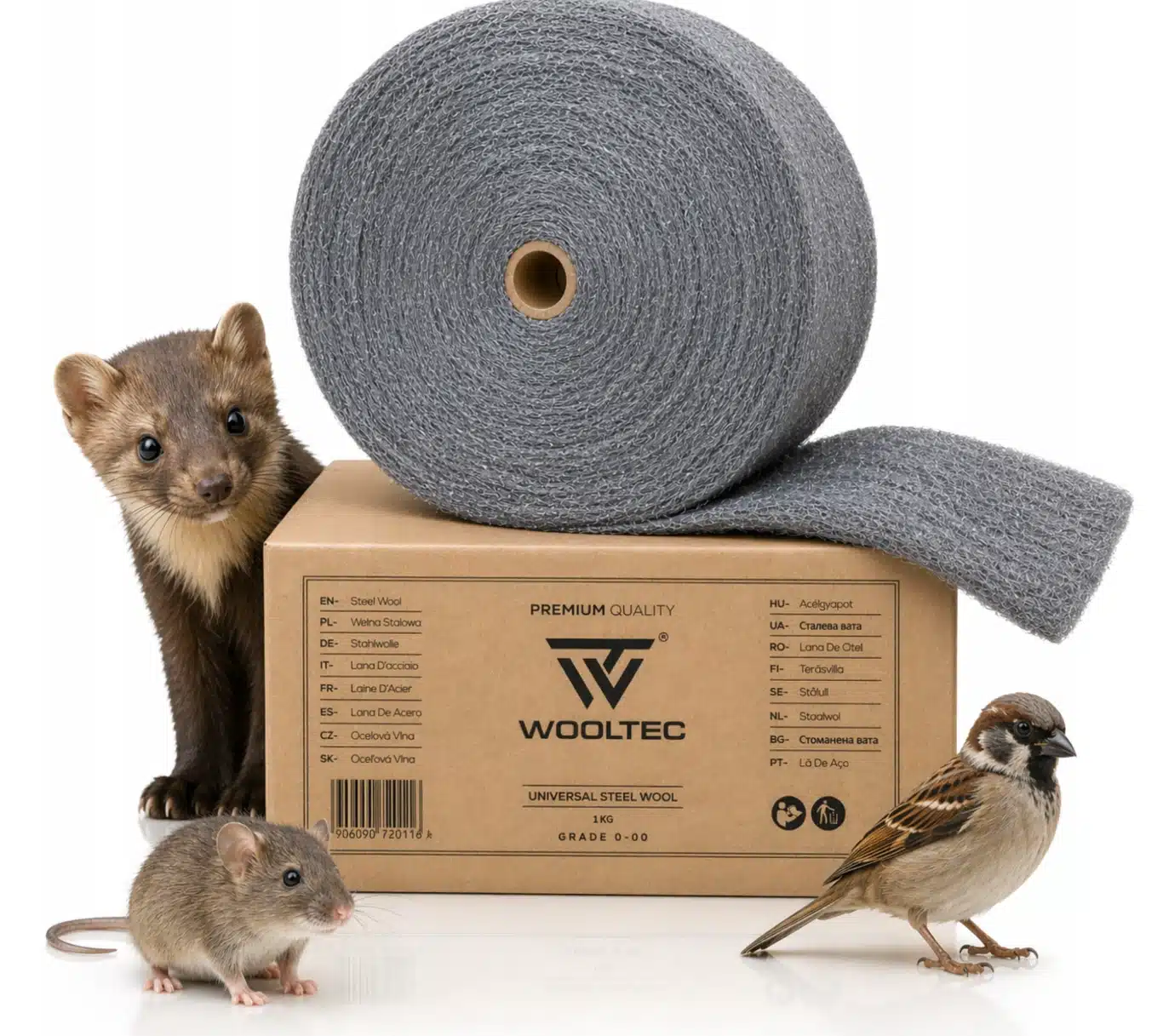 Oceľová vlna Wooltec na ochranu proti škodcom Kopírovať